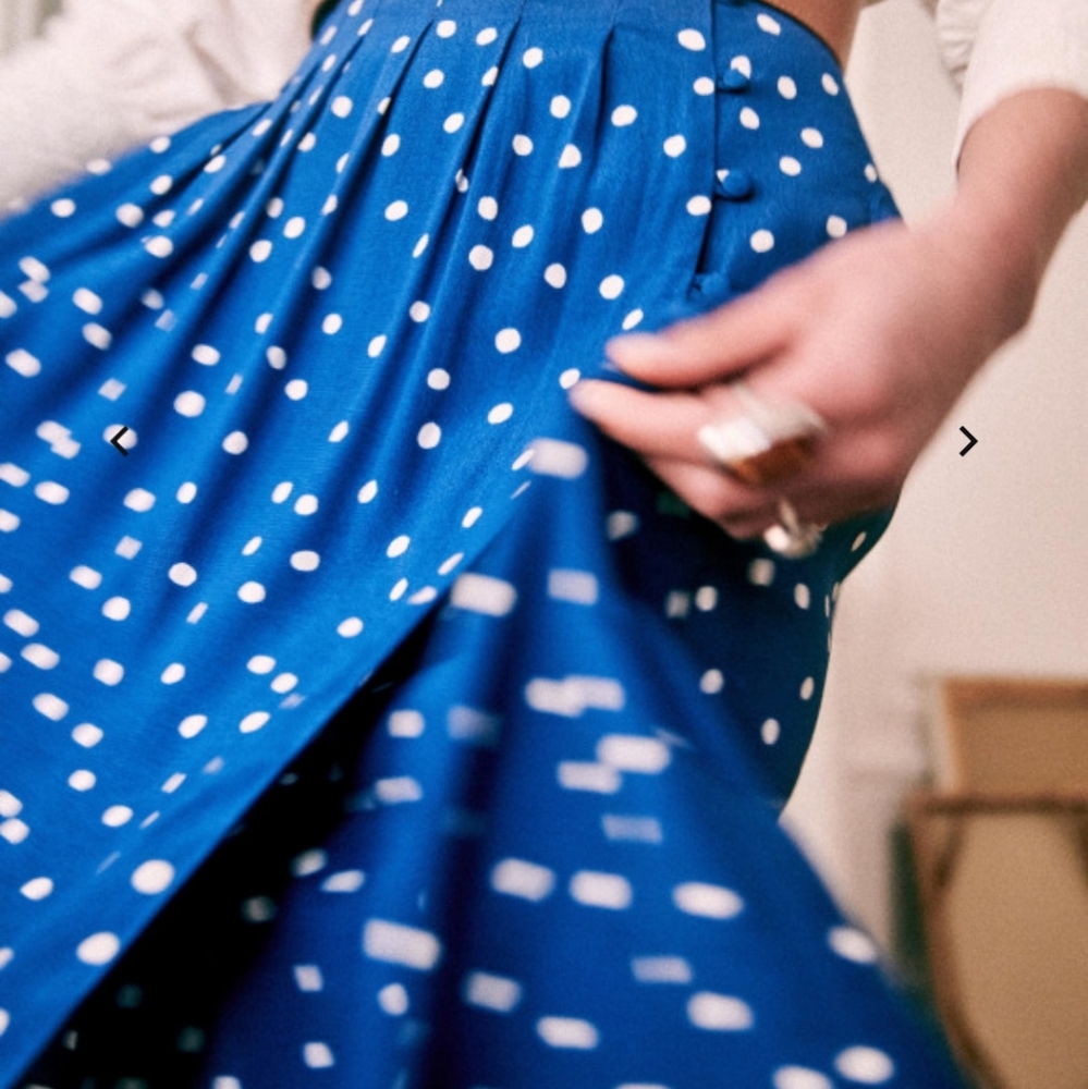 Nelly Skirt in Dotty Blue